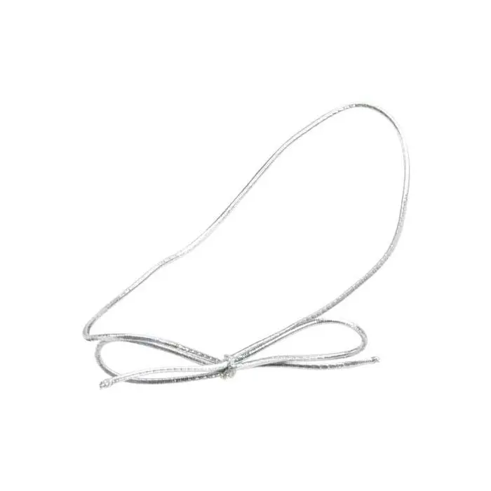 10-Inch Metallic Silver Stretch Tie Loops – Pack Of 50 1