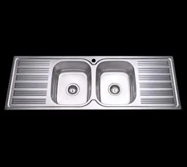1380Mm Stainless Steel Double Bowl Kitchen Sink With Dual Drainers 1
