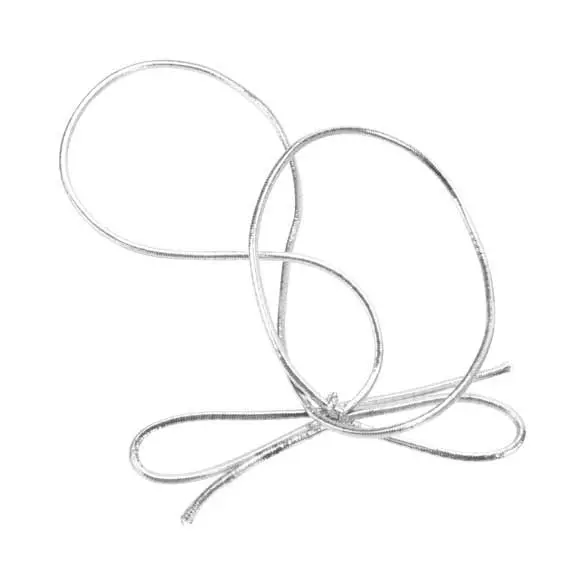14-Inch Metallic Silver Stretch Tie Loops – Pack Of 50 1