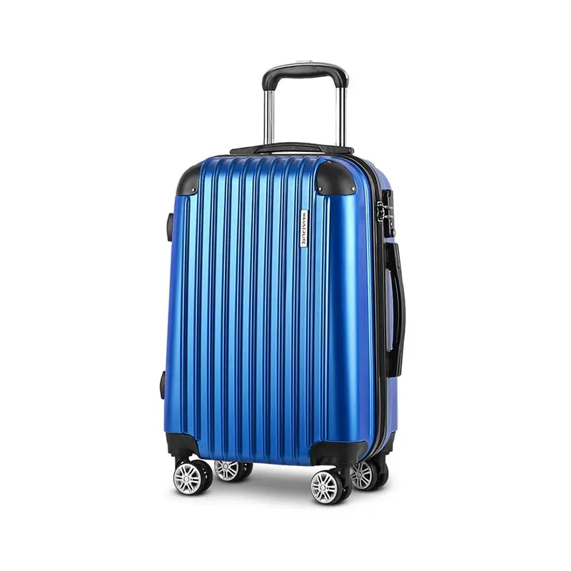 28-Inch Blue Hardshell Trolley Suitcase – Expandable & 360° Spinner Wheels 1
