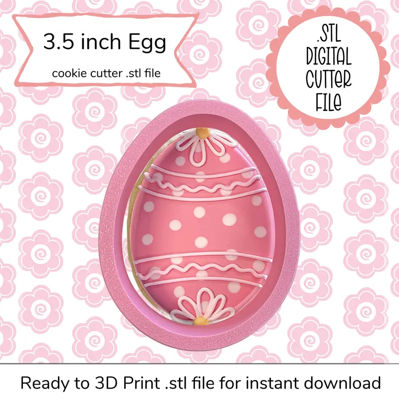 3.5-Inch Egg Cookie Cutter – Digital Stl Download 1