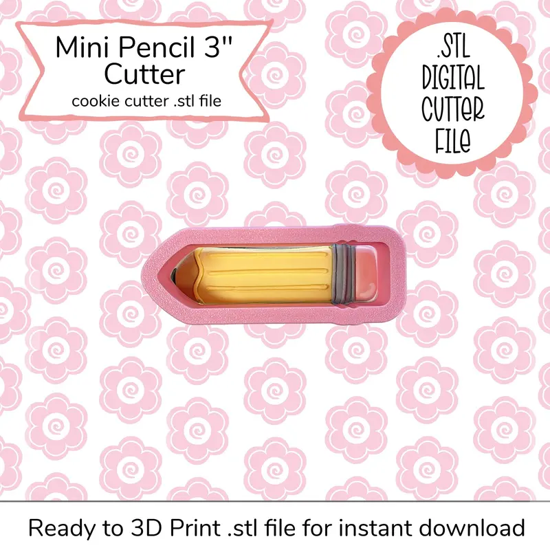 3-Inch Mini Pencil Svg Stl Digital Cut File For Small-Scale Crafts 1