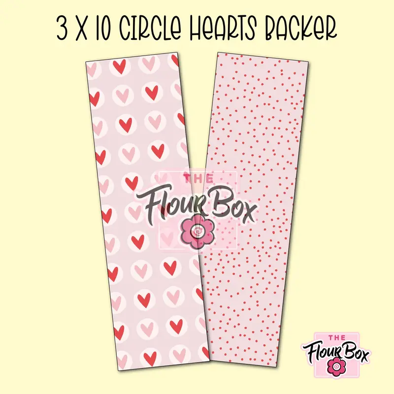 3" X 10" Heart Pattern Cookie Box Backer – Set Of 25 1