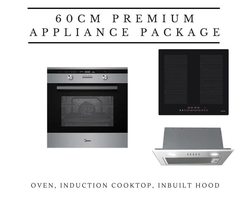 60Cm Midea Kitchen Package: Induction Cooktop, Oven & Built-In Rangehood 1