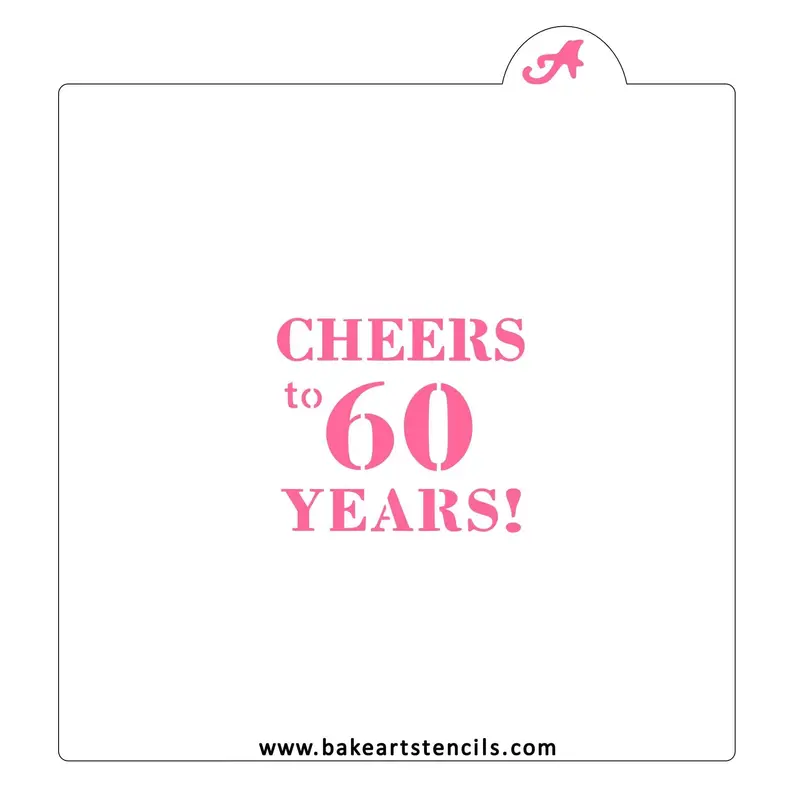 60Th Anniversary Baking Stencil 1