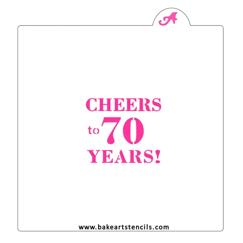 70Th Anniversary Baking Stencil 1