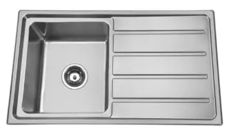 860Mm Square-Edge Stainless Steel Single Kitchen Sink (Lhb) 1