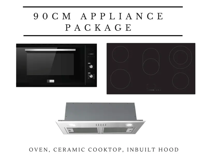 90Cm Ceramic Cooktop Kitchen Package With Fan-Forced Oven & Integrated Hood 1