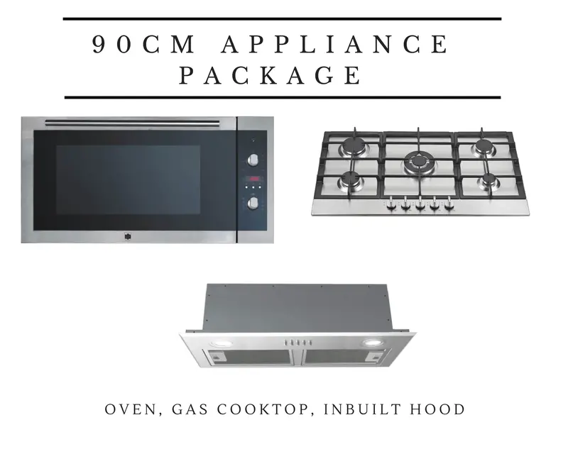 90Cm Midea Gas Cooktop Kitchen Bundle With Fan-Forced Oven & Rangehood 1