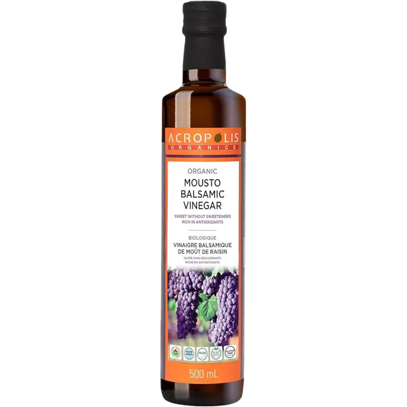 Acropolis Organics Organic Mousto Balsamic Vinegar – 500Ml Bulk Artisan Vinegar 1