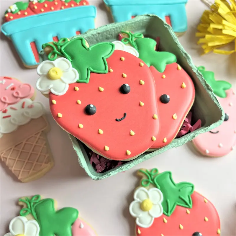 Adorable Strawberry Cookie Cutter – Flour Box Club Series 1