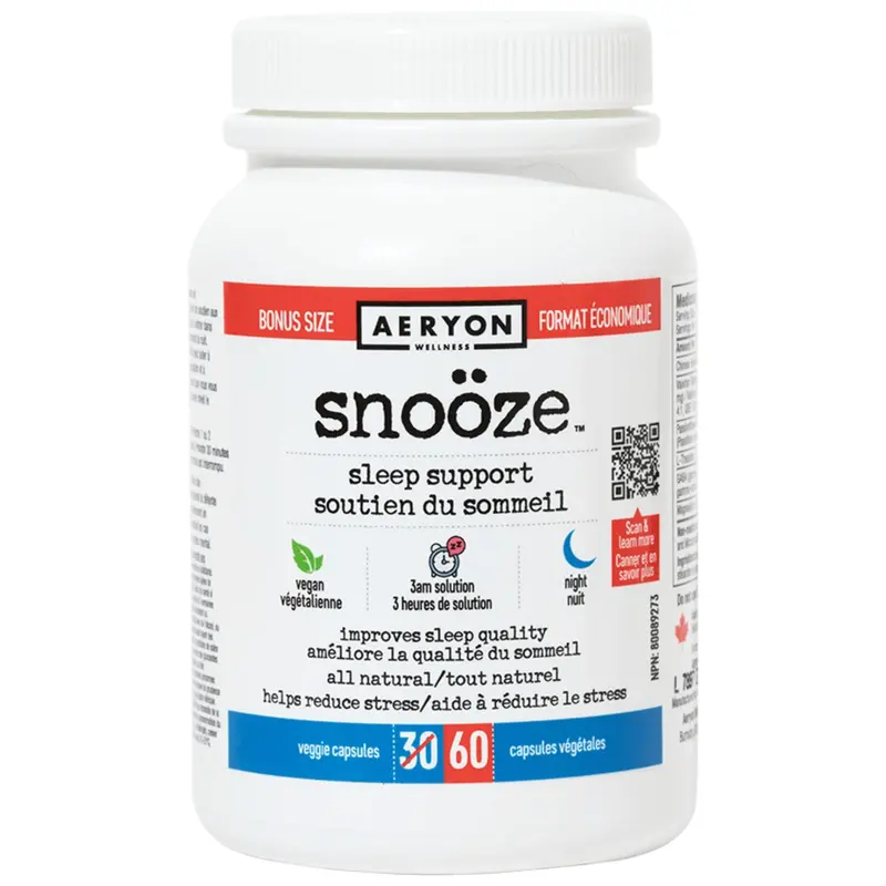 Aeryon Wellness Snooze Natural Sleep Aid – 60 Capsules 1