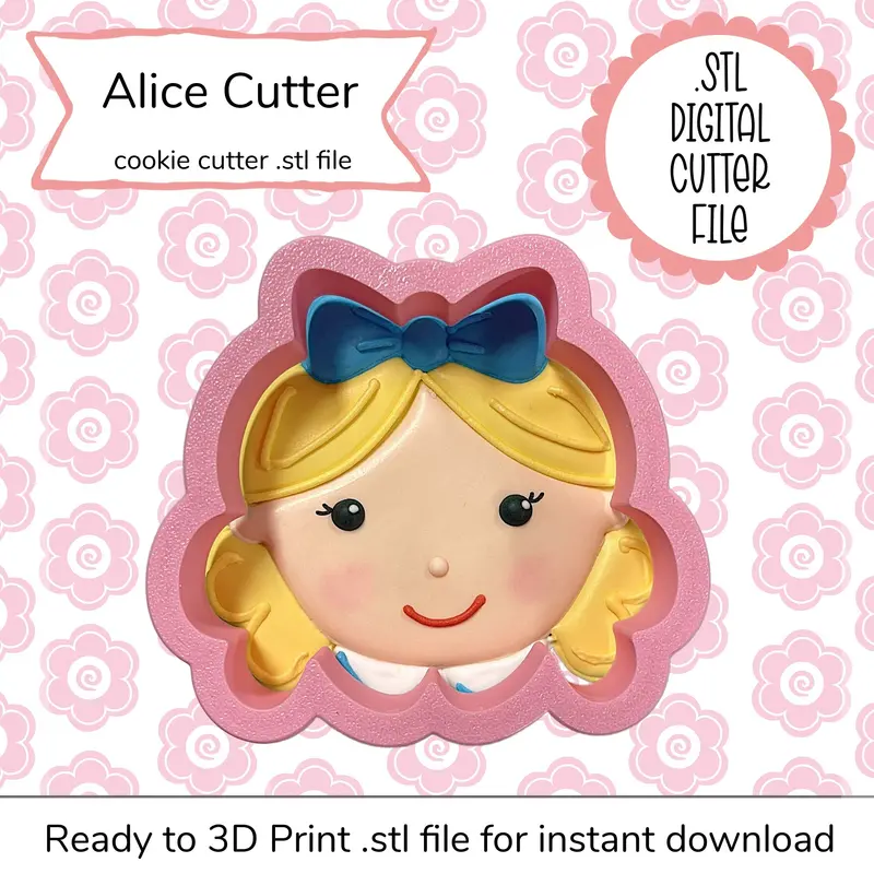Alice Stl Cookie Cutter Design – Printable 3D File 1