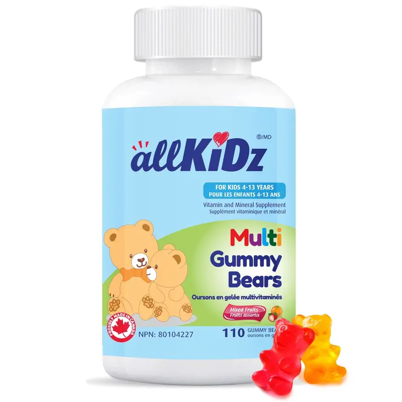 Allkidz Multivitamin Gummy Bears – Kid-Friendly Daily Nutrition, 110 Gummies 1