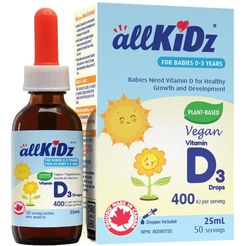 Allkidz Vegan Vitamin D3 And K2 Liquid Drops – 5 Ml Plant-Based Supplement 1