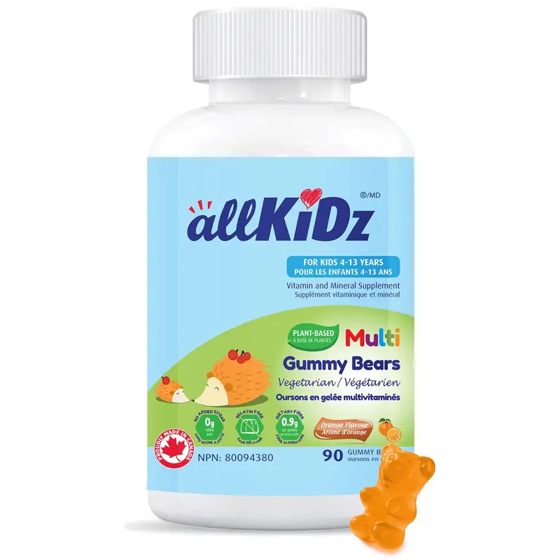 Allkidz Vegetarian Multivitamin Gummies – Pectin-Based, 90 Count 1