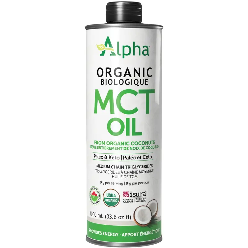 Alpha Organic Mct Oil – Pure Liquid Medium-Chain Triglycerides, 1 Liter 1