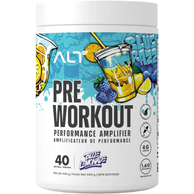 Alt Nutrition Blue Lemonade Pre-Workout Powder – Energizing Formula, 440G 1