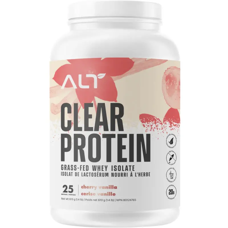 Alt Nutrition Clear Protein – Grass-Fed Whey Isolate, Cherry Vanilla, 613G 1