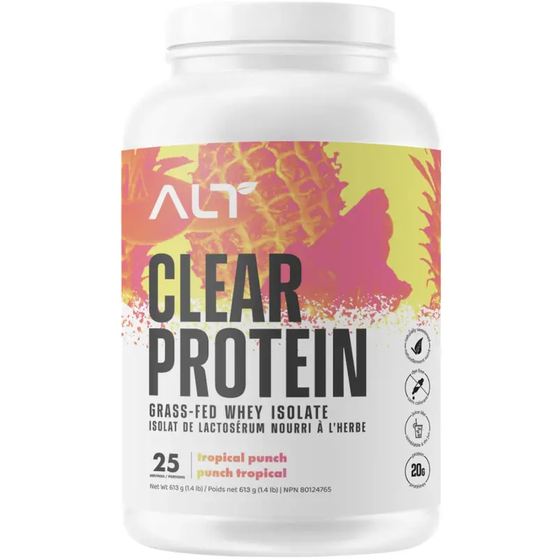 Alt Nutrition Clear Protein – Grass-Fed Whey Isolate, Tropical Punch, 613G 1