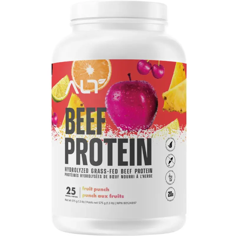 Alt Nutrition Grass-Fed Beef Protein Isolate – Fruit Punch Flavor, 575G 1