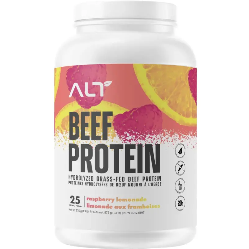 Alt Nutrition Grass-Fed Beef Protein Isolate – Raspberry Lemonade, 575G 1