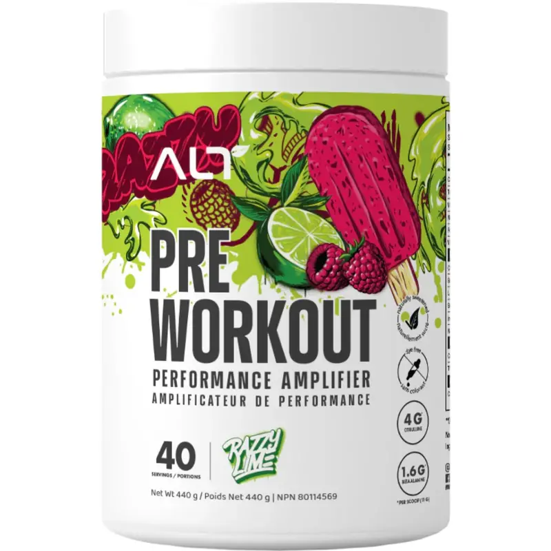 Alt Nutrition Razzy Lime Pre-Workout Powder – Zesty Citrus, 440G 1