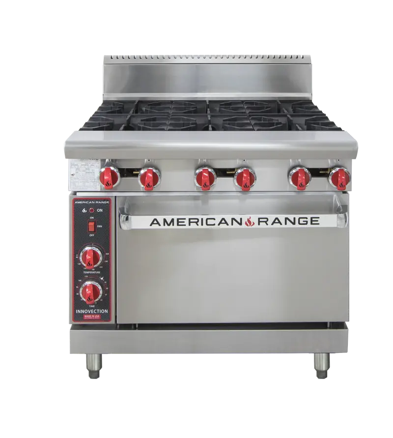 American Range Aar.6B.Nv 36" Innovection Series Oven Range With 6 Open Burners 1