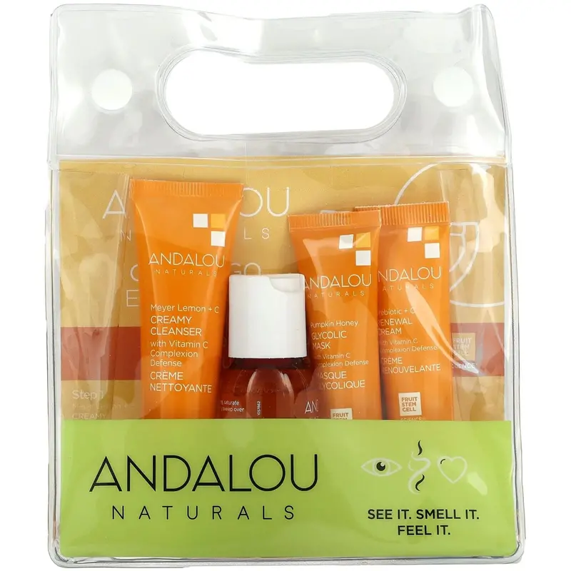 Andalou Naturals On-The-Go Brightening Skincare Kit 1