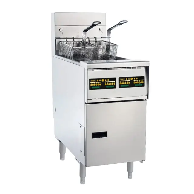 Anets Agp55Tc Platinum Series 55-Litre Split-Pot Gas Fryer With Computerized Controls 1