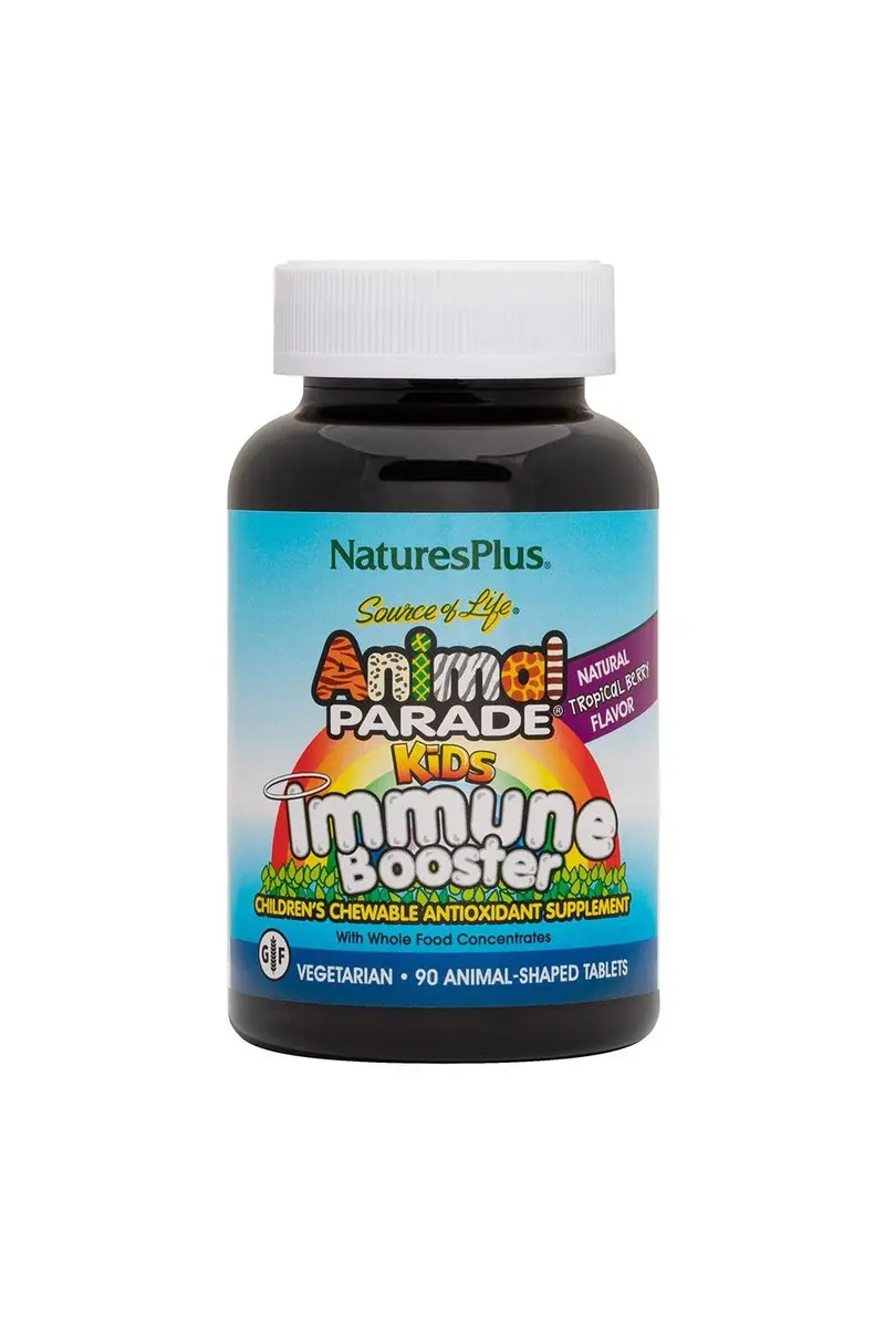 Animal Parade Kids Immune Support Chewables – Tropical Berry Flavor (90 Count) 1