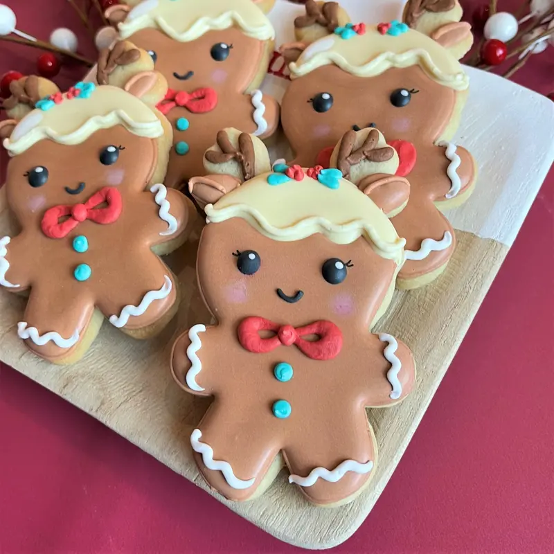 Antlered Gingerbread Man Cookie Cutter 1