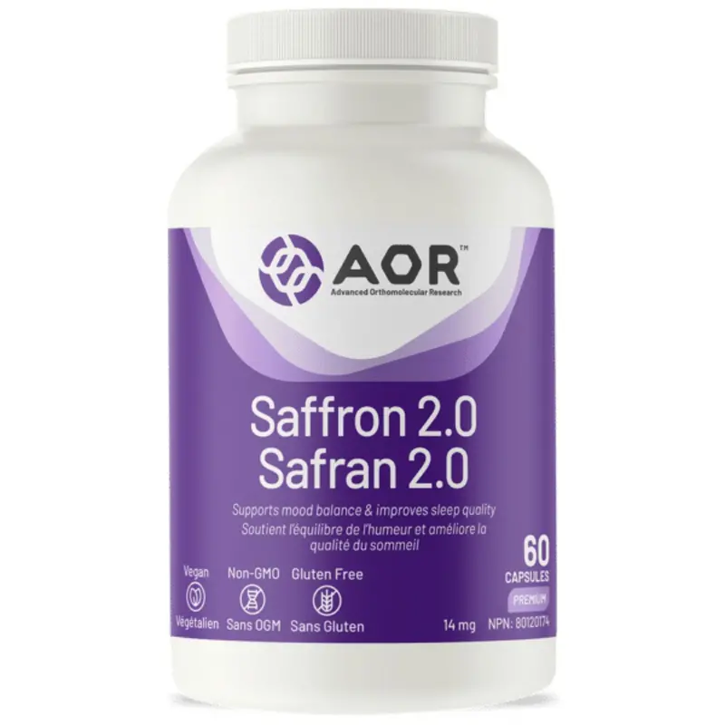 Aor Saffron 2.0 Extract – Mood & Cognitive Support, 60 Capsules 1