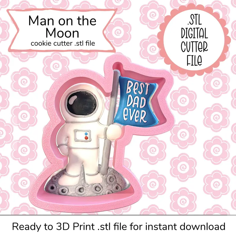 Apollo-Era Moon Landing Cookie Cutter Stl File (Digital) 1