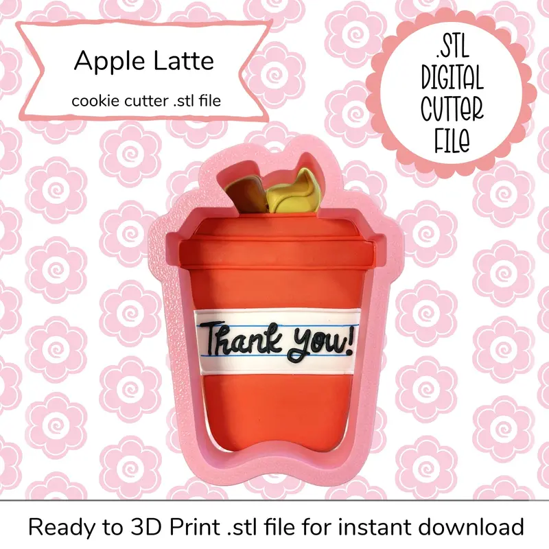 Apple Latte Svg Stl Digital Cut File – Cute Café + Education Fusion 1