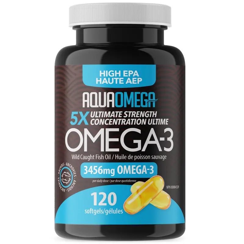Aquaomega 5X Ultimate Epa Omega-3 Softgels – High-Potency Fish Oil, 120 Count 1