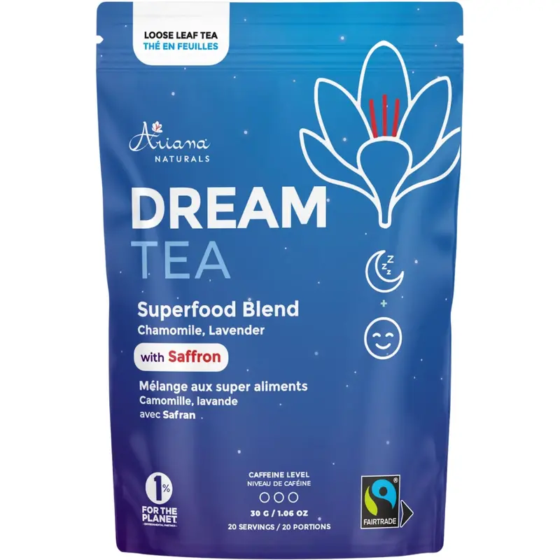 Ariana Naturals Saffron Dream Nighttime Tea – Relaxing Herbal Blend, 30G 1