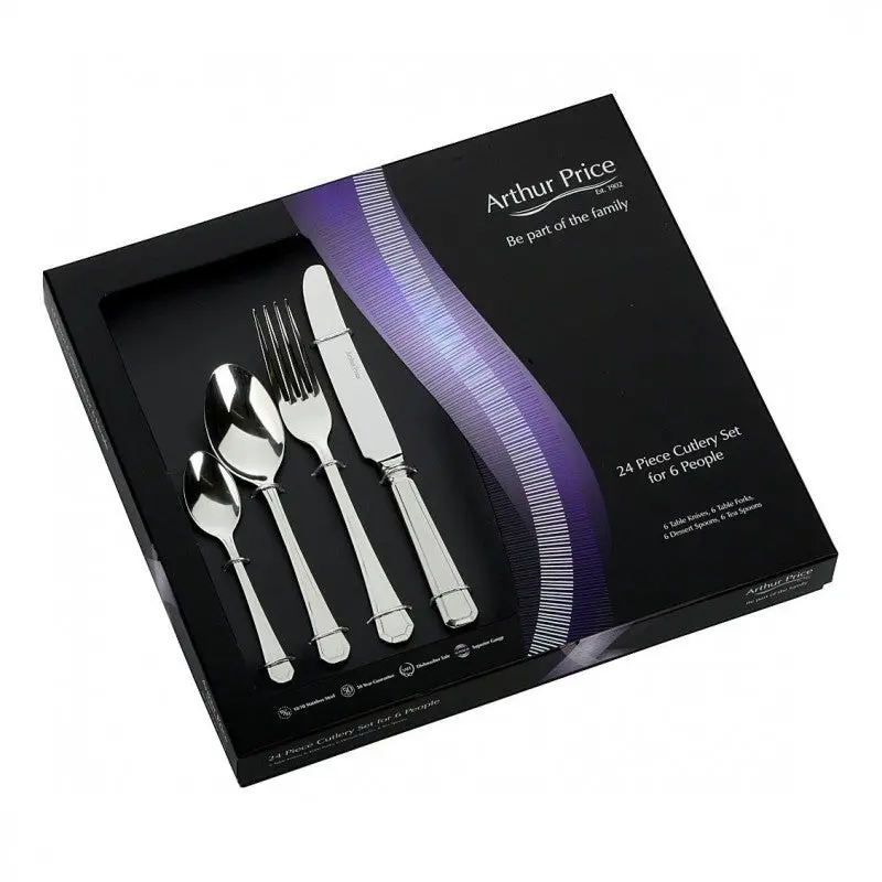 Arthur Price Classic Grecian 24-Piece Premium Cutlery Gift Set (Zgis2412) 1