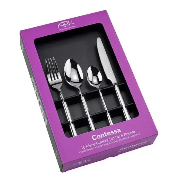Arthur Price Contessa Stainless Steel 16-Piece Dining Set 1