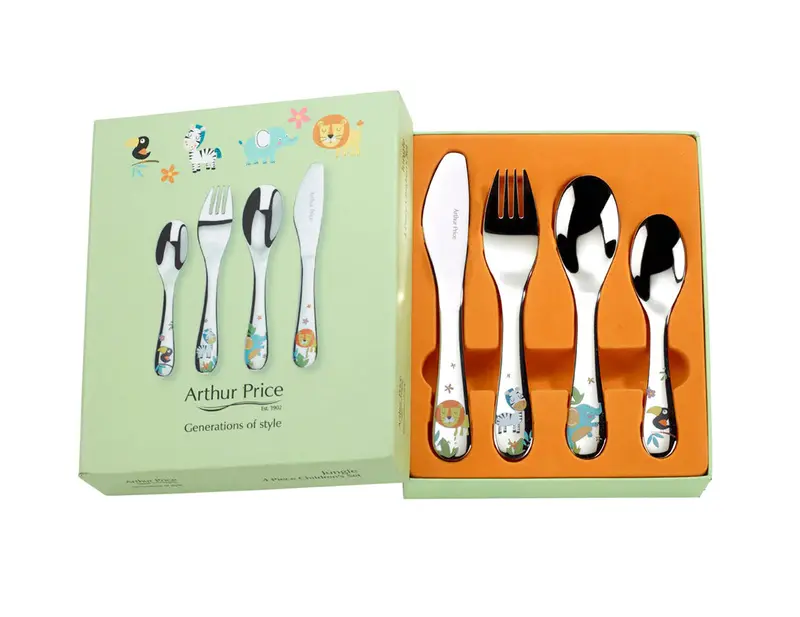 Arthur Price Jungle-Themed Kids' Cutlery Set (4-Piece) 1