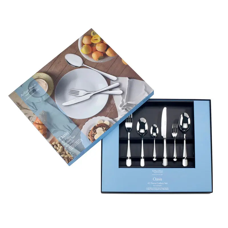 Arthur Price Oasis Cutlery Set – 42-Piece Stainless Steel Flatware Collection 1