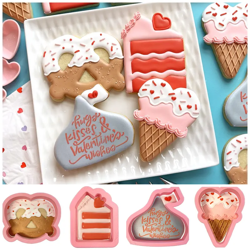 Assorted Valentine'S Treats Cookie Cutter Bundle 1