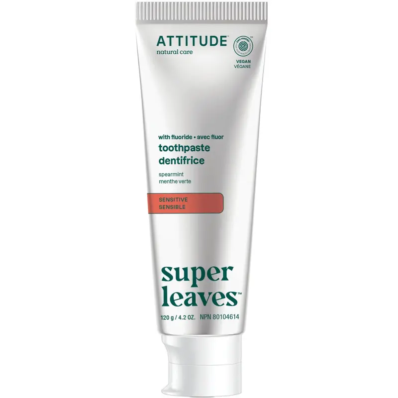 Attitude Fluoride Toothpaste For Sensitive Teeth – Spearmint Flavor, 120G 1