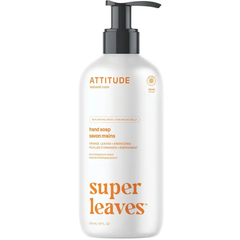 Attitude Orange Leaves Liquid Hand Soap – 473Ml Refreshing Botanical Hand Cleanser 1