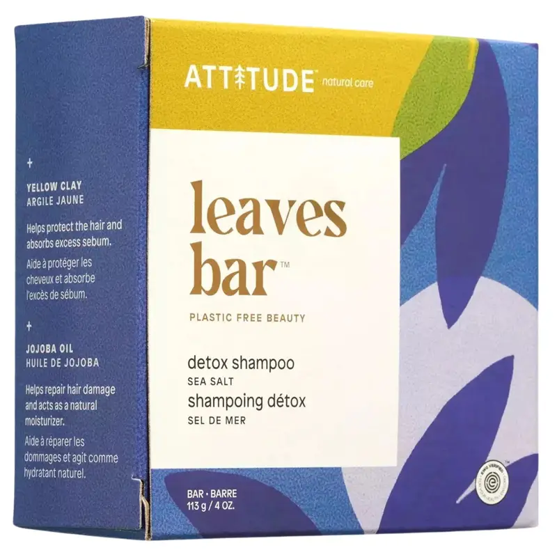 Attitude Sea Salt Detox Shampoo Bar – Clarifying Solid Cleanser (113G) 1