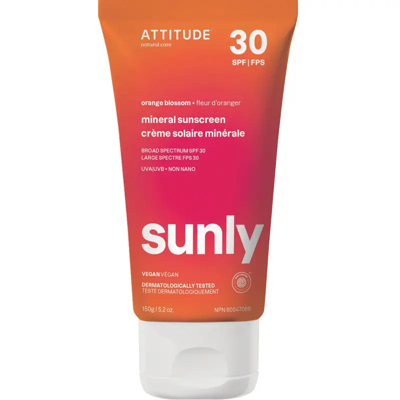 Attitude Sunly Mineral Sunscreen Spf 30 – Orange Blossom Scent (150G) 1