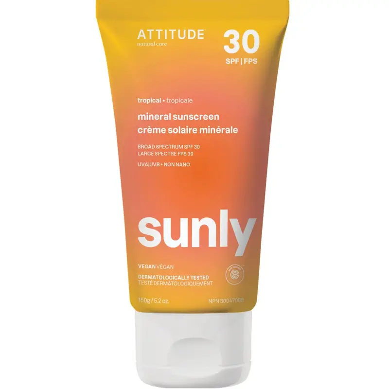 Attitude Sunly Mineral Sunscreen Spf 30 – Tropical Scent (150G) 1