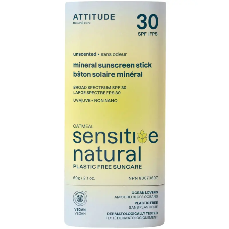 Attitude Sunly Mineral Sunscreen Stick – Gentle Formula For Sensitive Skin, 60G 1