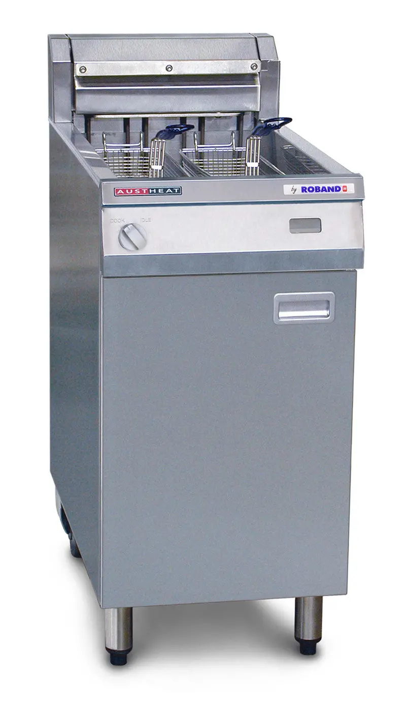 Austheat Commercial Freestanding Fryer – 2-Basket Design 1