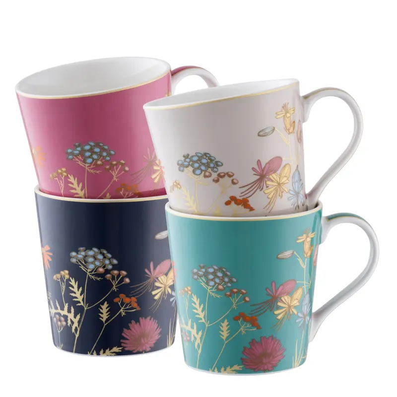 Aynsley Golden Meadow Ceramic Mug Collection (4-Piece) 1